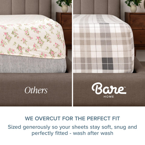 Bare Home reinforced edge stitching close-up, durable long-lasting seams