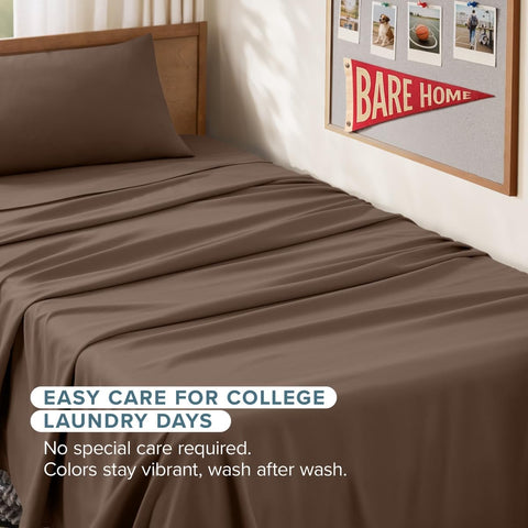 Bare Home all-around elastic on fitted sheet stretching for secure hold