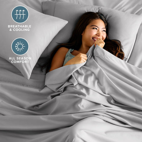 Bare Home fabric texture close-up highlighting brushed 100 GSM softness for immediate comfort