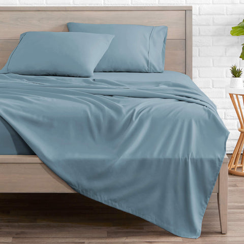 Bare Home fitted sheet pocket detail showing secure deep-pocket fit benefit