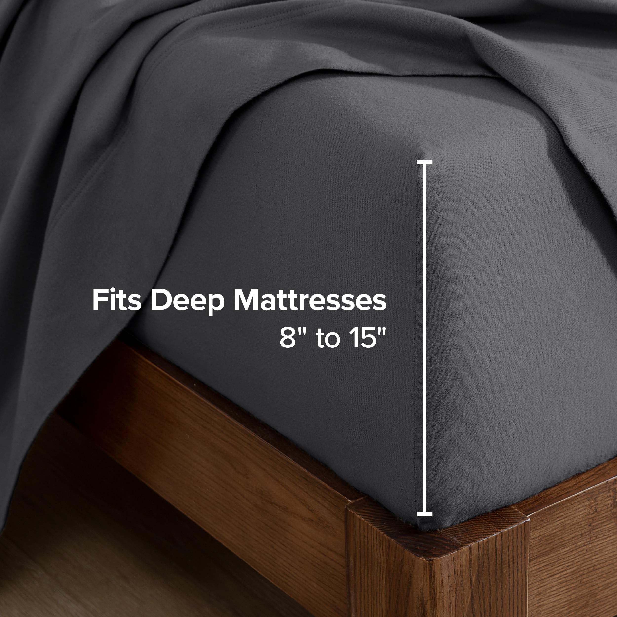 Bare Home elastic corner detail on fitted sheet demonstrating secure snug fit
