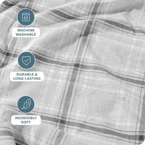 Bare Home king flat sheet spread on bed showing full top coverage