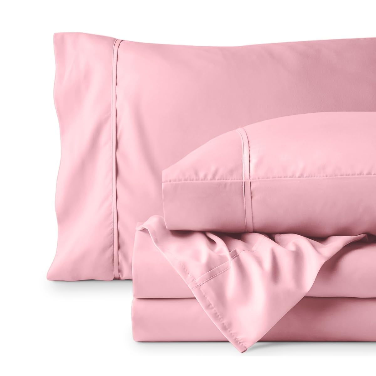 Bare Home neatly folded sheet set, compact storage and ready-to-use benefit