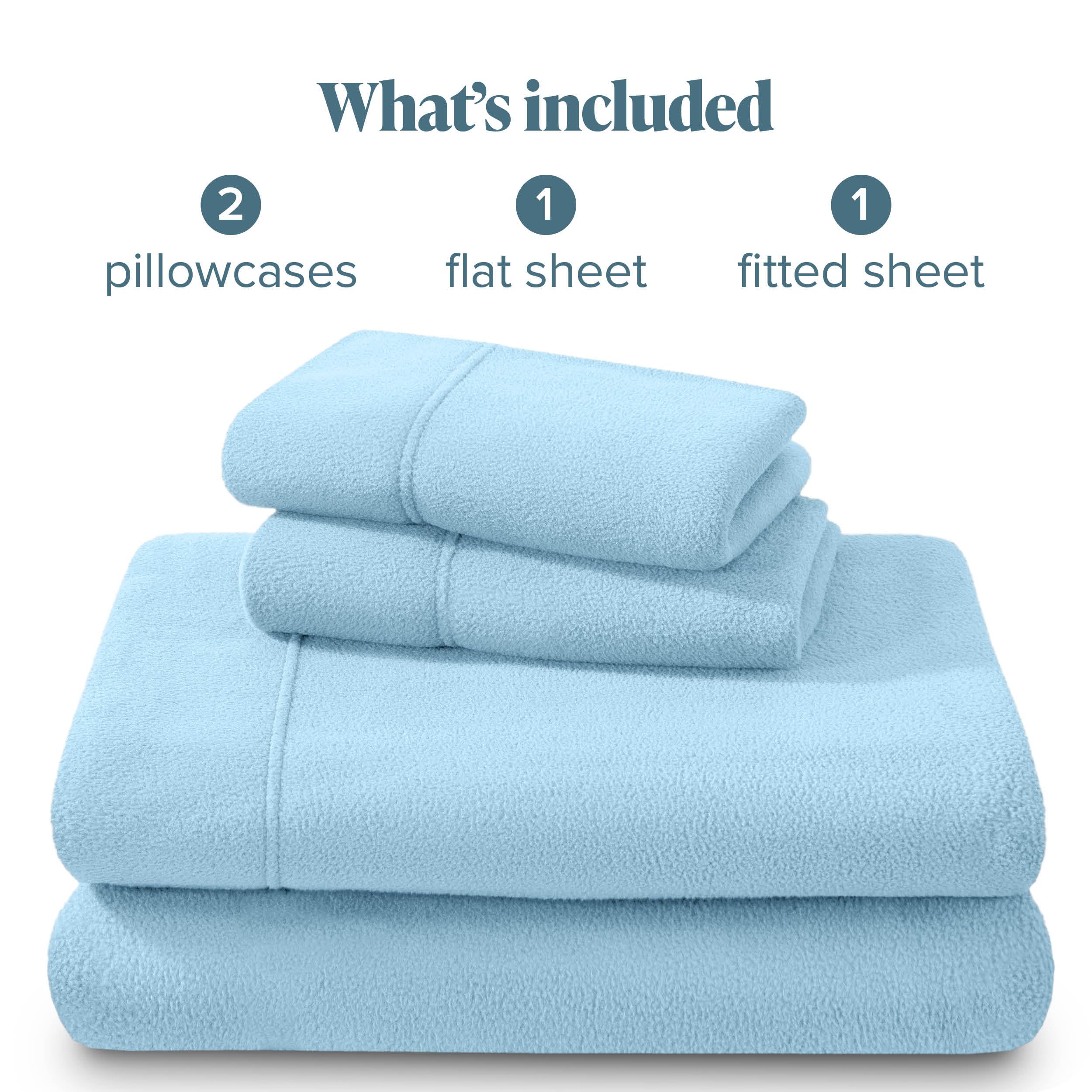 Bare Home folded set on shelf, shows compact storage and easy linen management