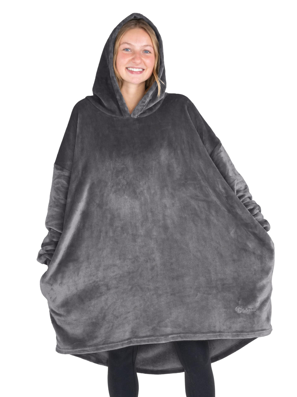 Bare Home front view adult wearable blanket showing full coverage and comfort