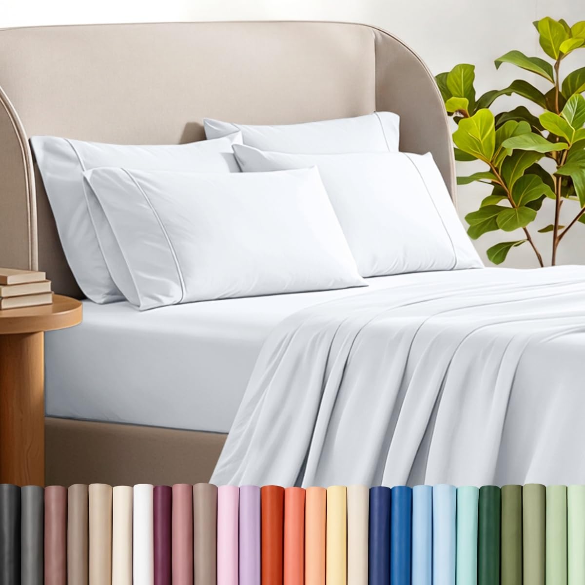 Bare Home front packaging of Full XL sheet set showing complete contents and clean styling