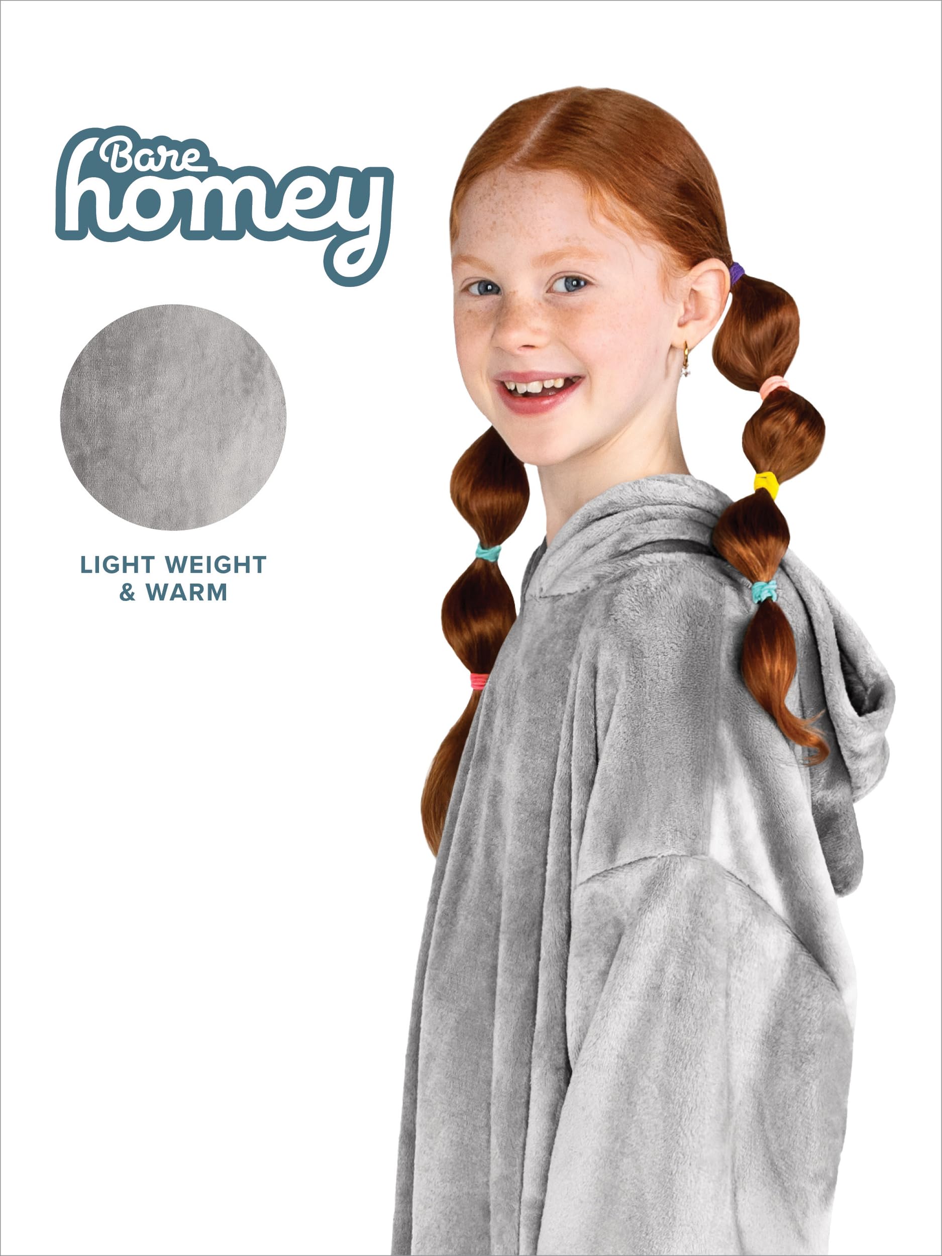Bare Home close-up of plush hood showing soft microplush for head comfort