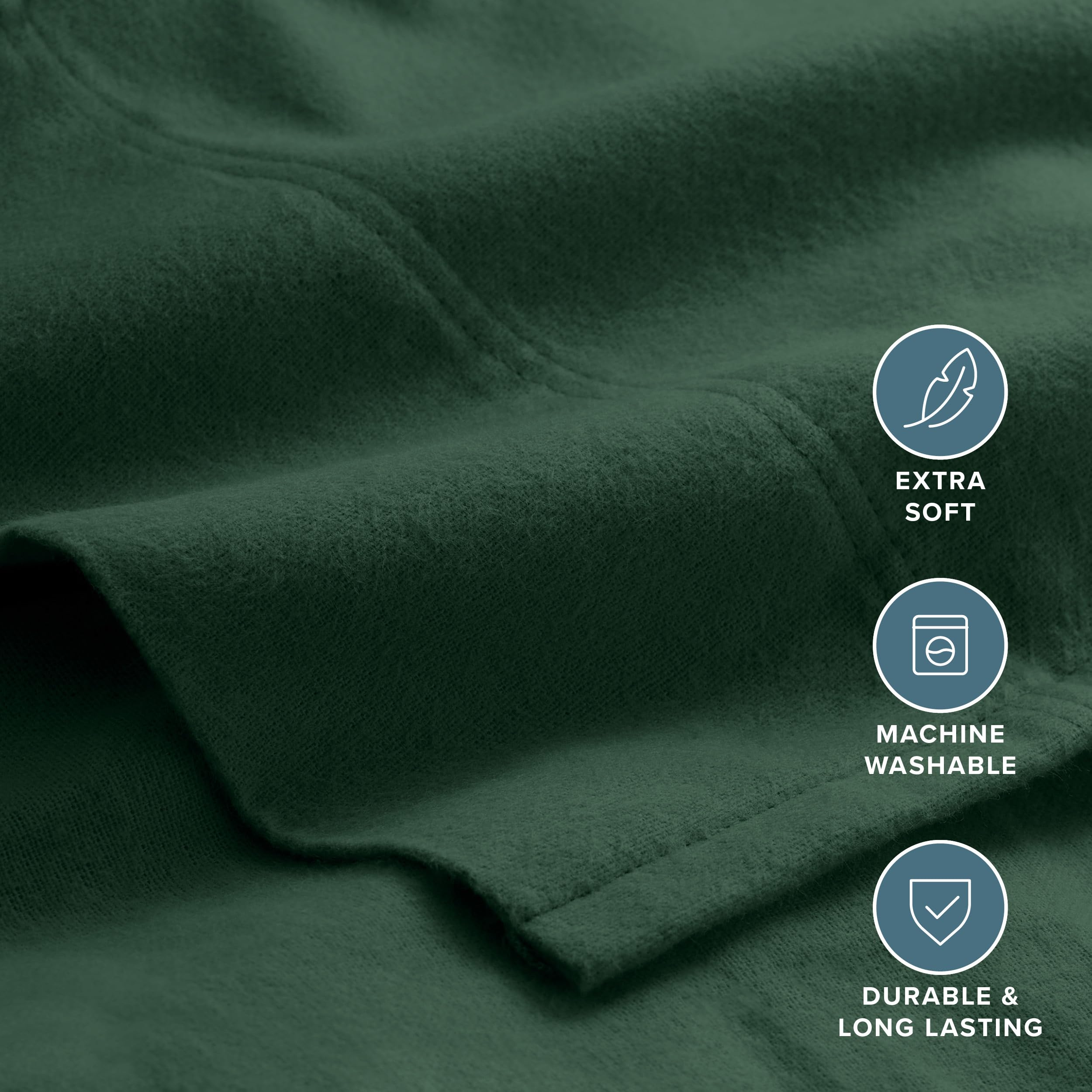 Bare Home fitted sheet deep 15-inch pocket detail, ensures secure mattress fit