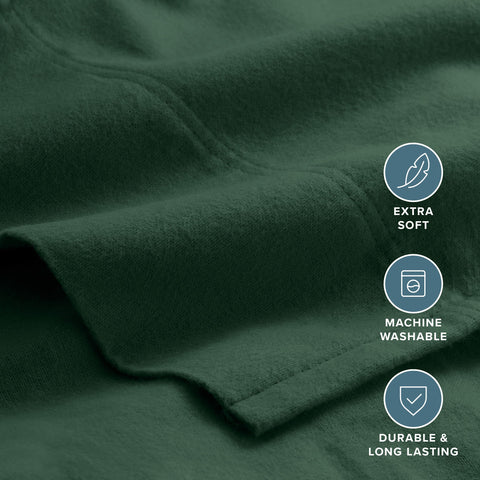 Bare Home fitted sheet deep 15-inch pocket detail, ensures secure mattress fit