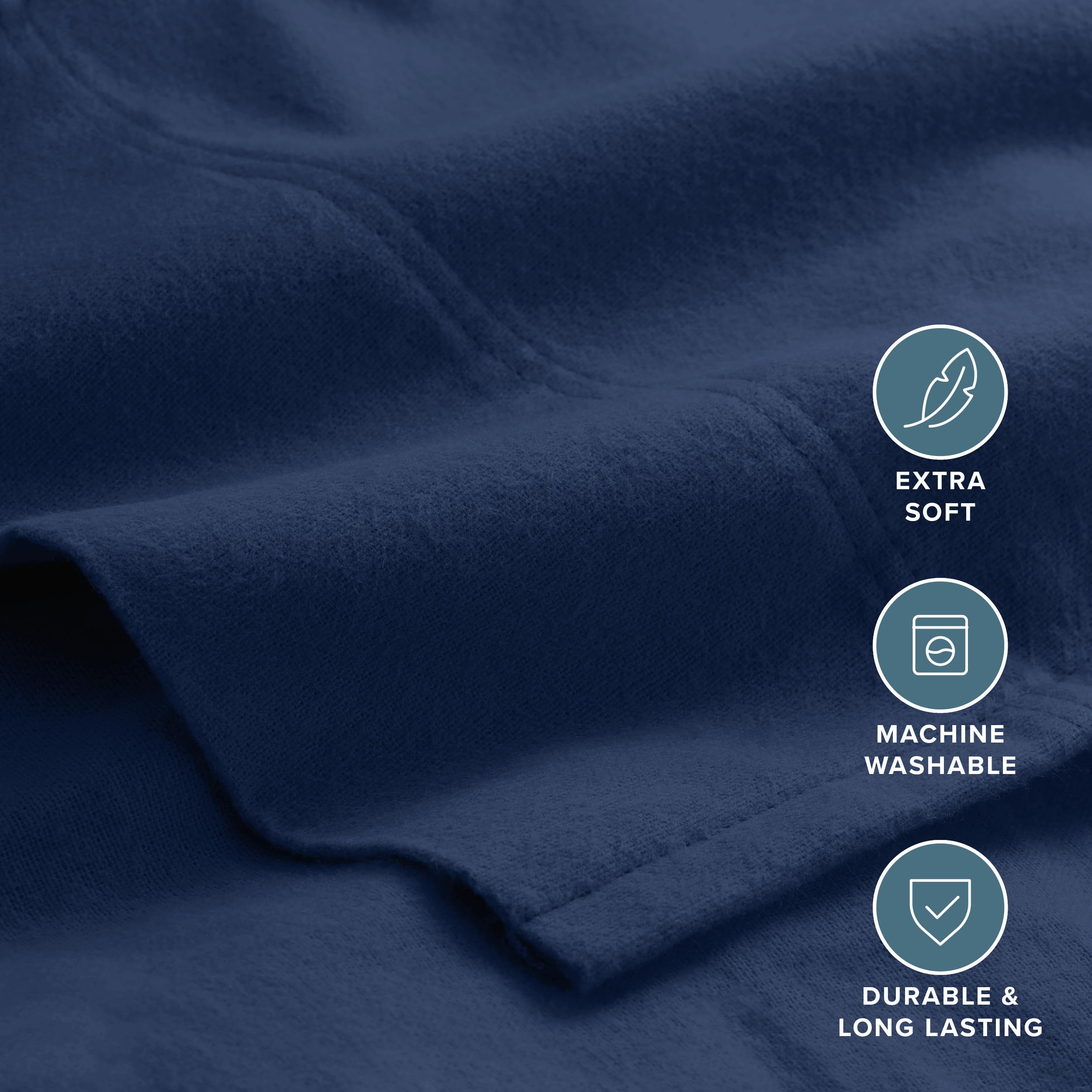 Bare Home fitted sheet close detail showing deep 15" pocket and secure all‑around elastic for fit