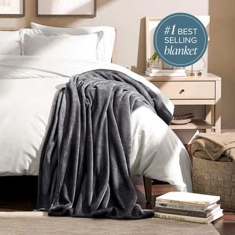 Bare Home blanket spread on full/queen bed demonstrating generous coverage and warmth