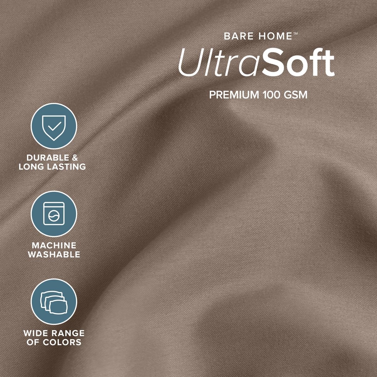 Bare Home pillowcase stitching close-up highlighting durable seams