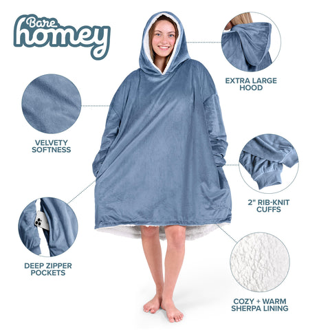 Bare Home dual-sided zipper pocket detail keeping items secure