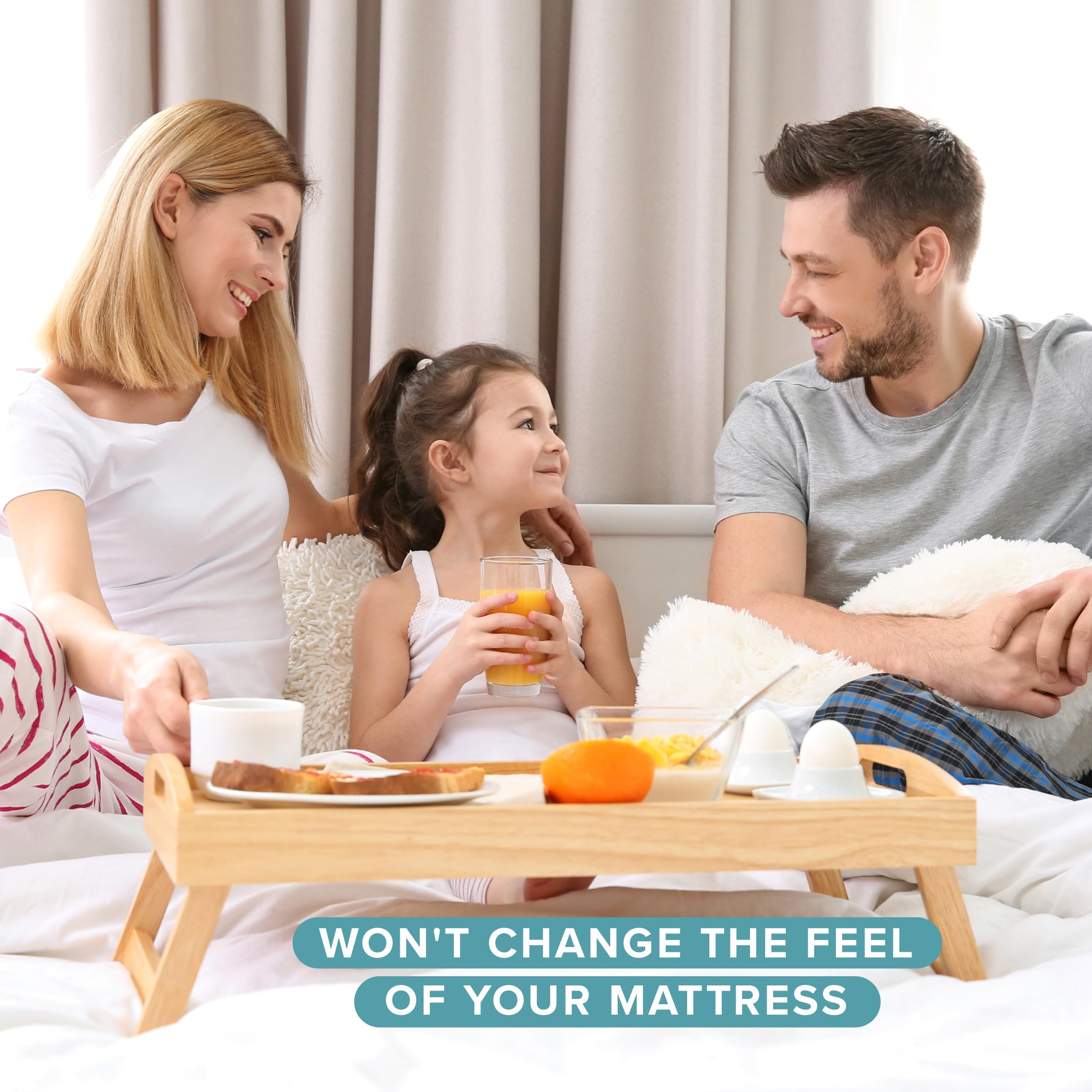 Bare Home protector on mattress in dormroom scene for everyday use