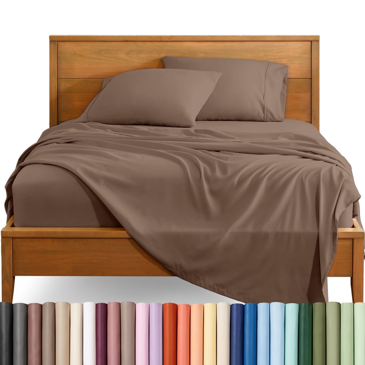Bare Home front packaging view shows taupe set and product benefits