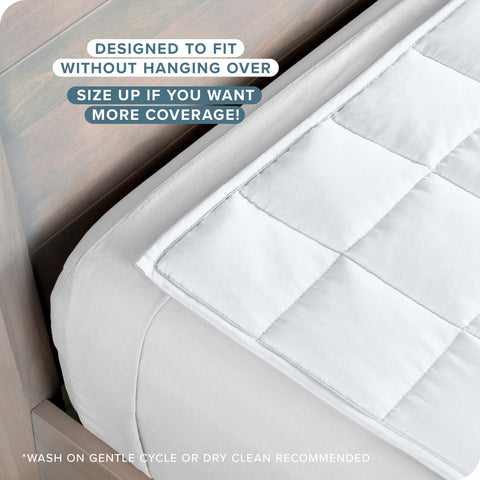 Bare Home quilted pocket detail showing even weight distribution advantage