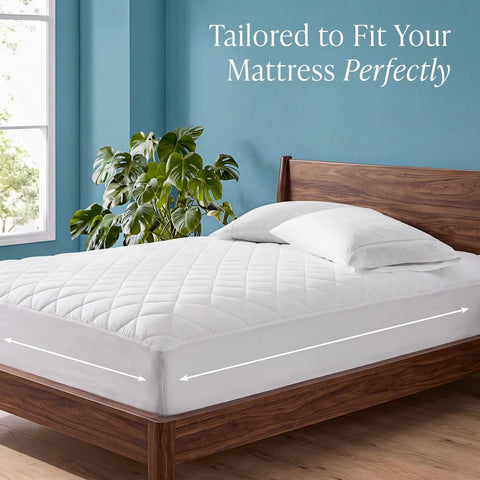 Bare Home quilted top close-up highlighting diamond stitch and plush feel