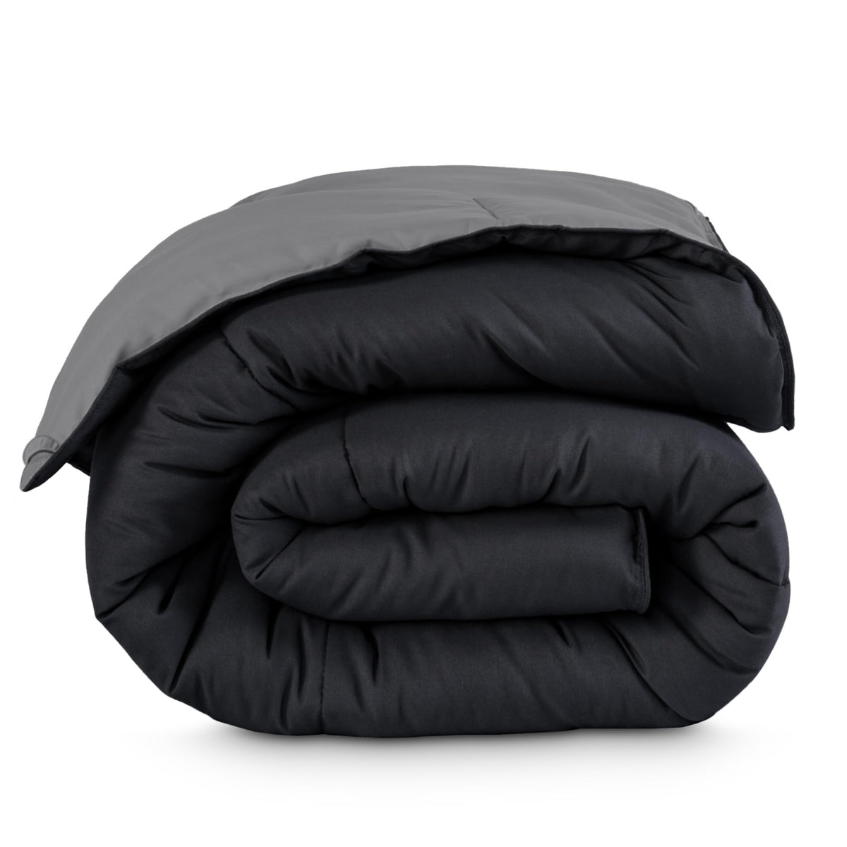 Bare Home comforter front view showing neat drape and contemporary color