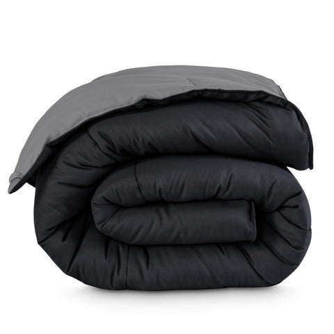 Bare Home comforter front view showing neat drape and contemporary color