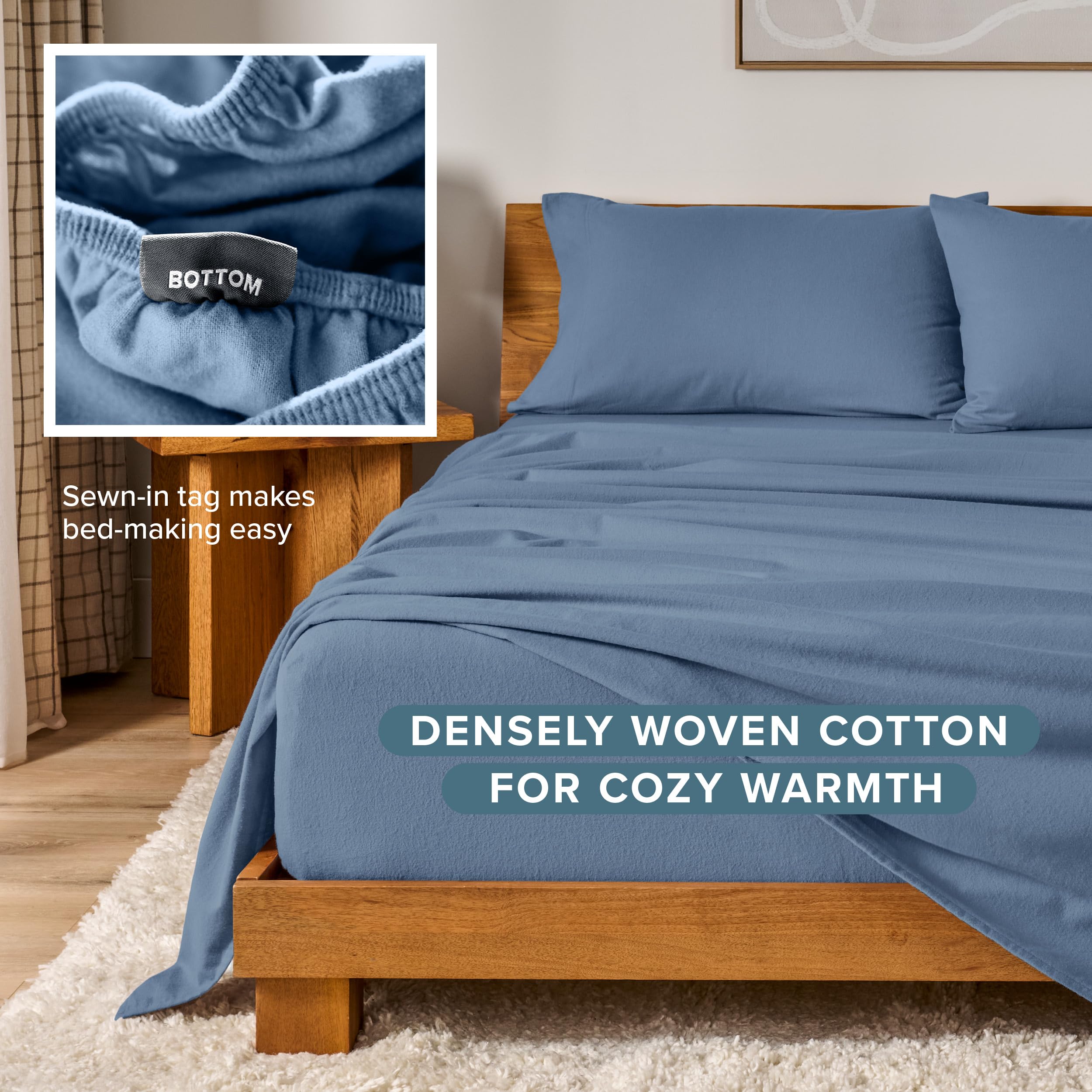 Bare Home sheet edge stitching and seam detail emphasizing durability and strength