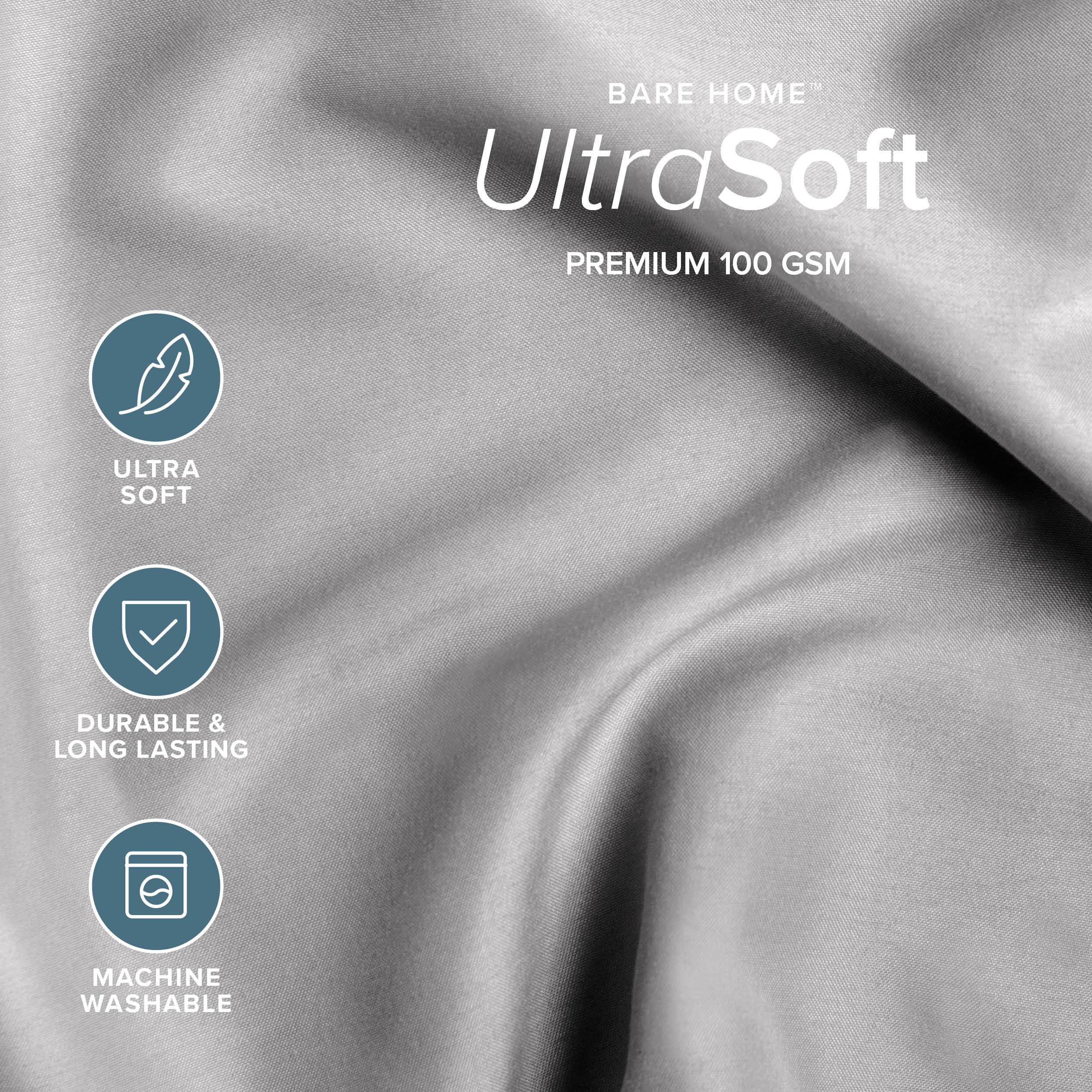 Bare Home fitted sheet on queen mattress showing snug fit and mattress coverage