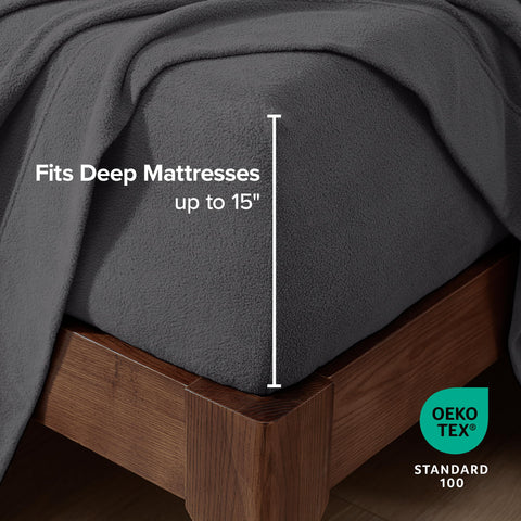 Bare Home sheet styled on mattress in bedroom showcasing comfy setup