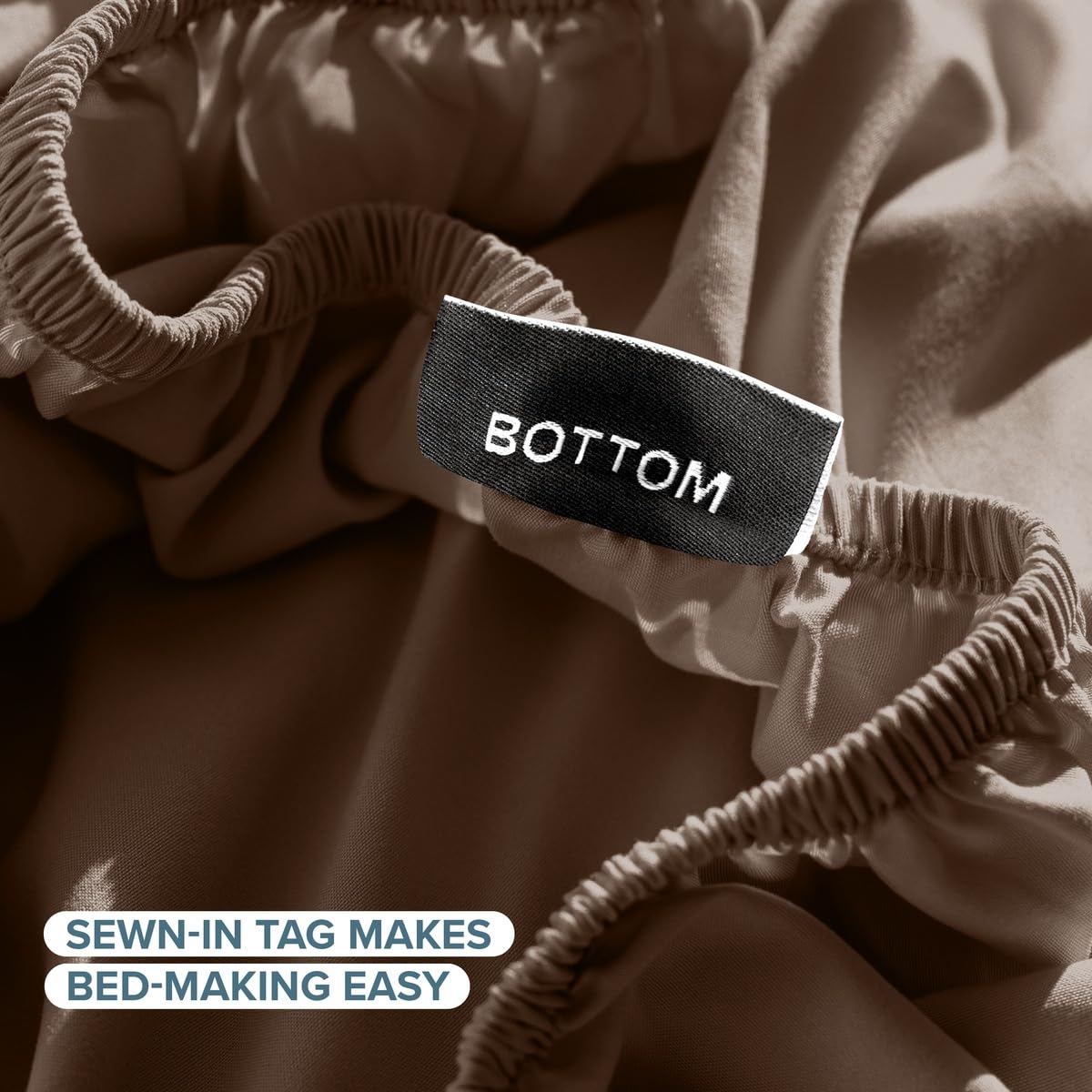 Bare Home sheets dressed on Twin XL mattress in bedroom for real-fit view