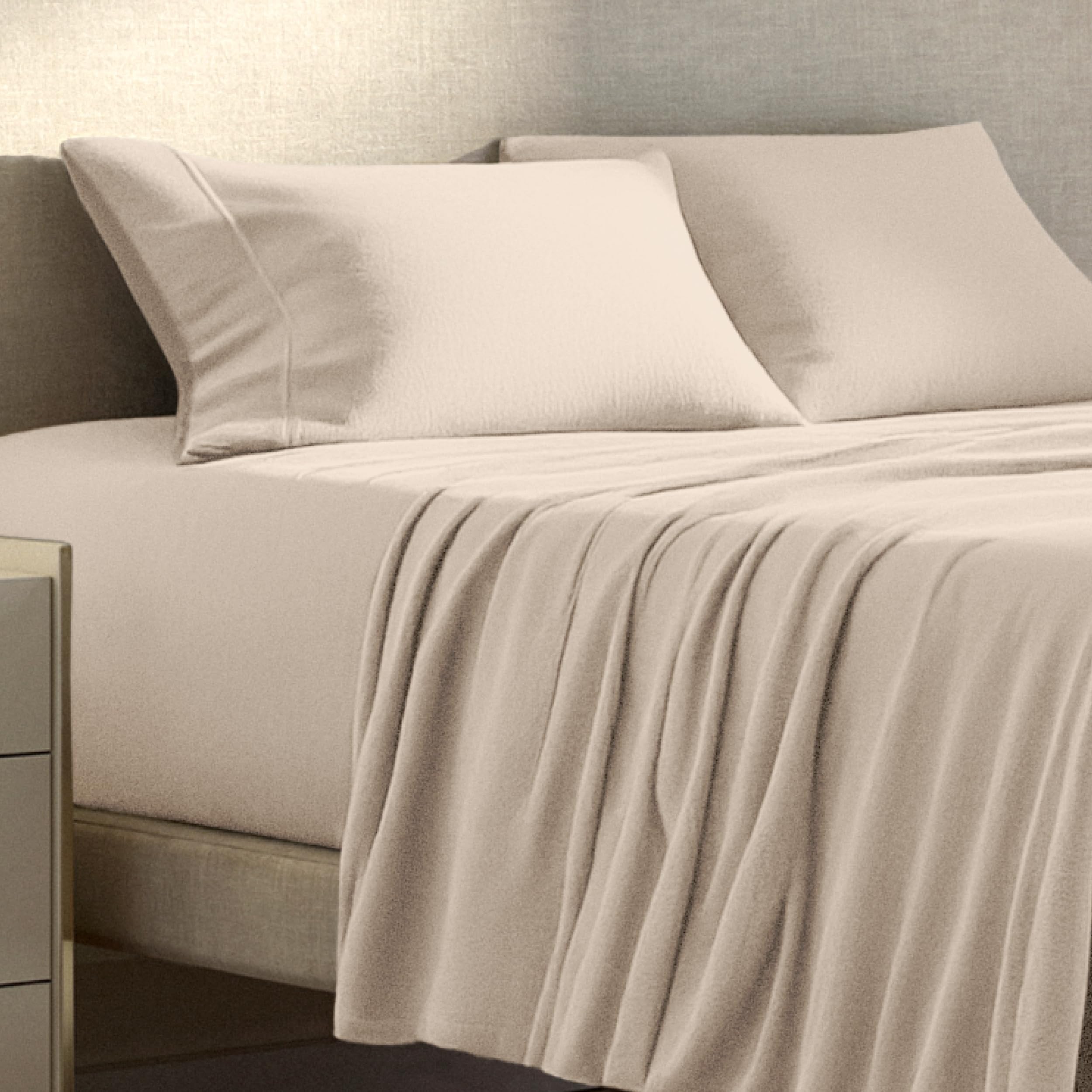 Bare Home size comparison with mattress scale illustrating compatibility with deep mattresses