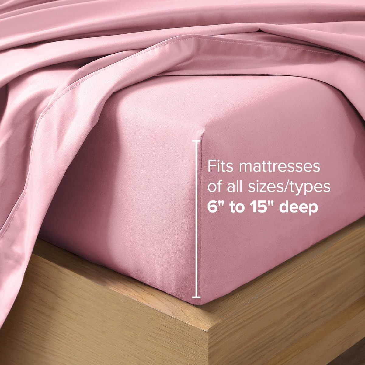 Bare Home Twin XL on mattress side-by-side, shows true size and fit
