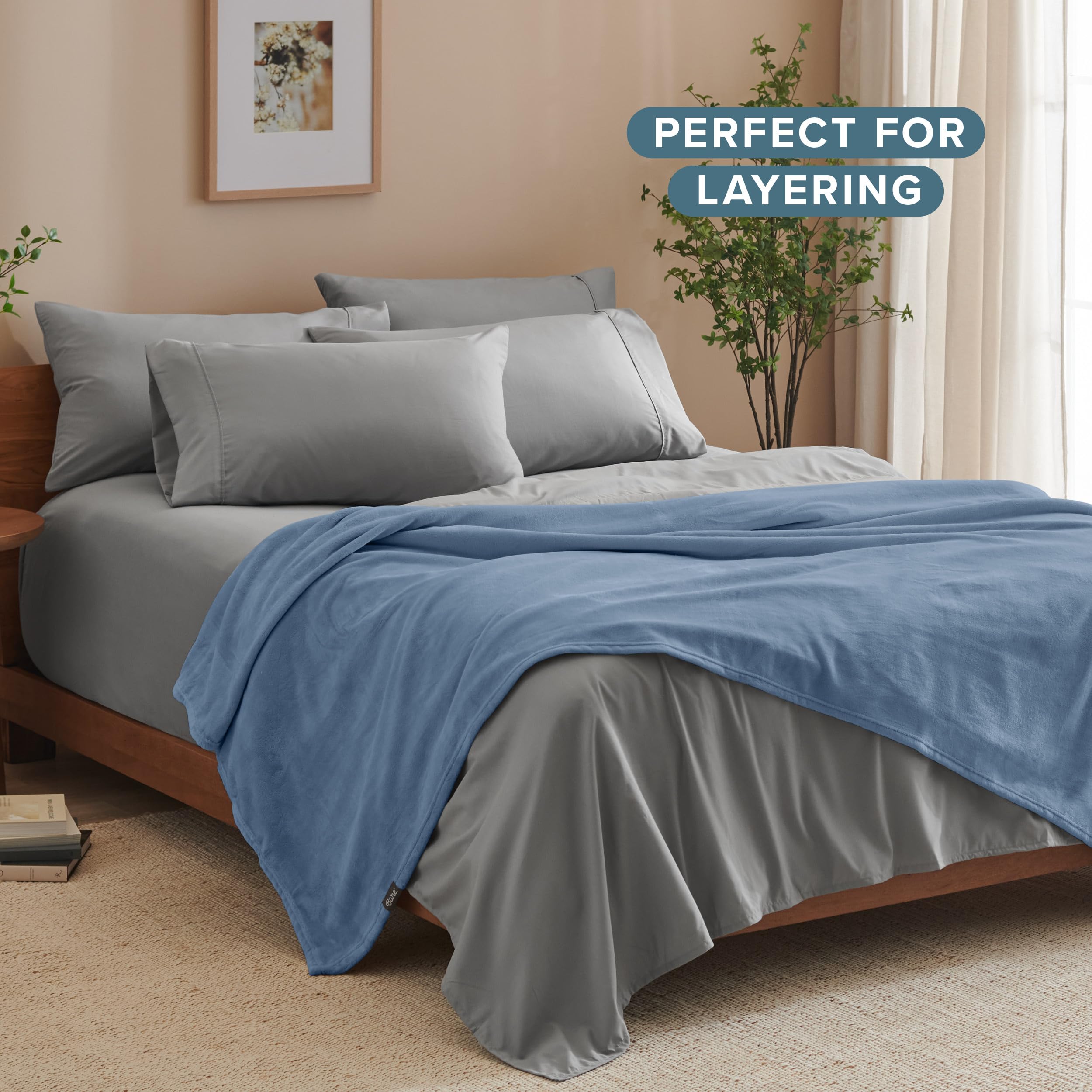 Bare Home two-sided pile texture demonstrating plush thickness and insulation