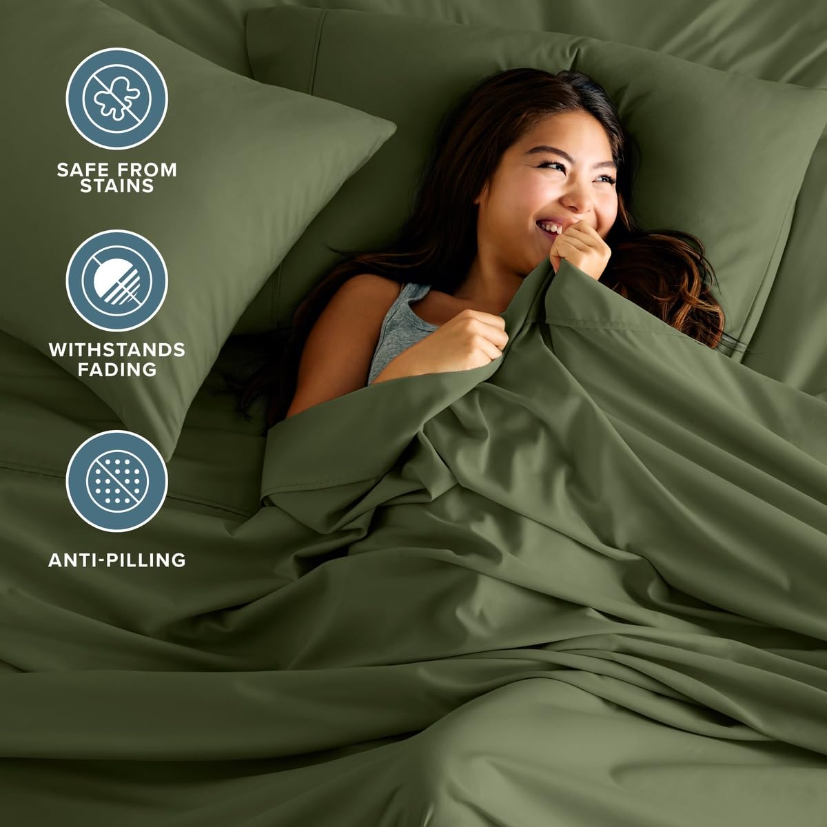 Bare Home pillowcase stitching detail illustrating durable seams and neat finish