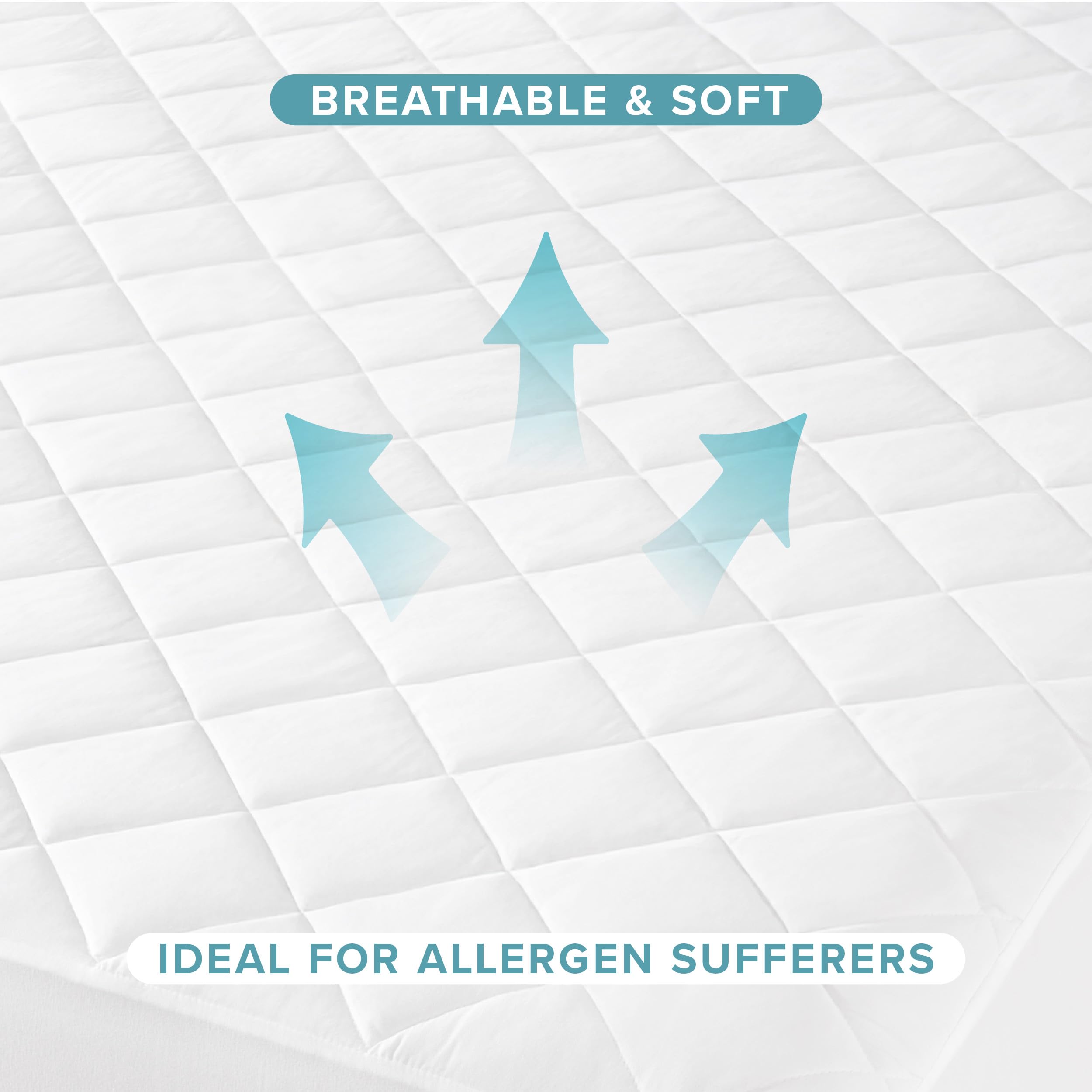 Bare Home vacuum-sealed mattress pad unpacked and fluffed for reuse