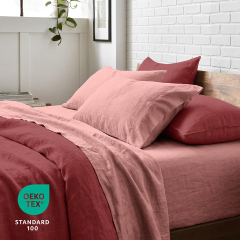 Bare Home fitted sheet on mattress illustrating fit for up to 15-inch mattresses benefit