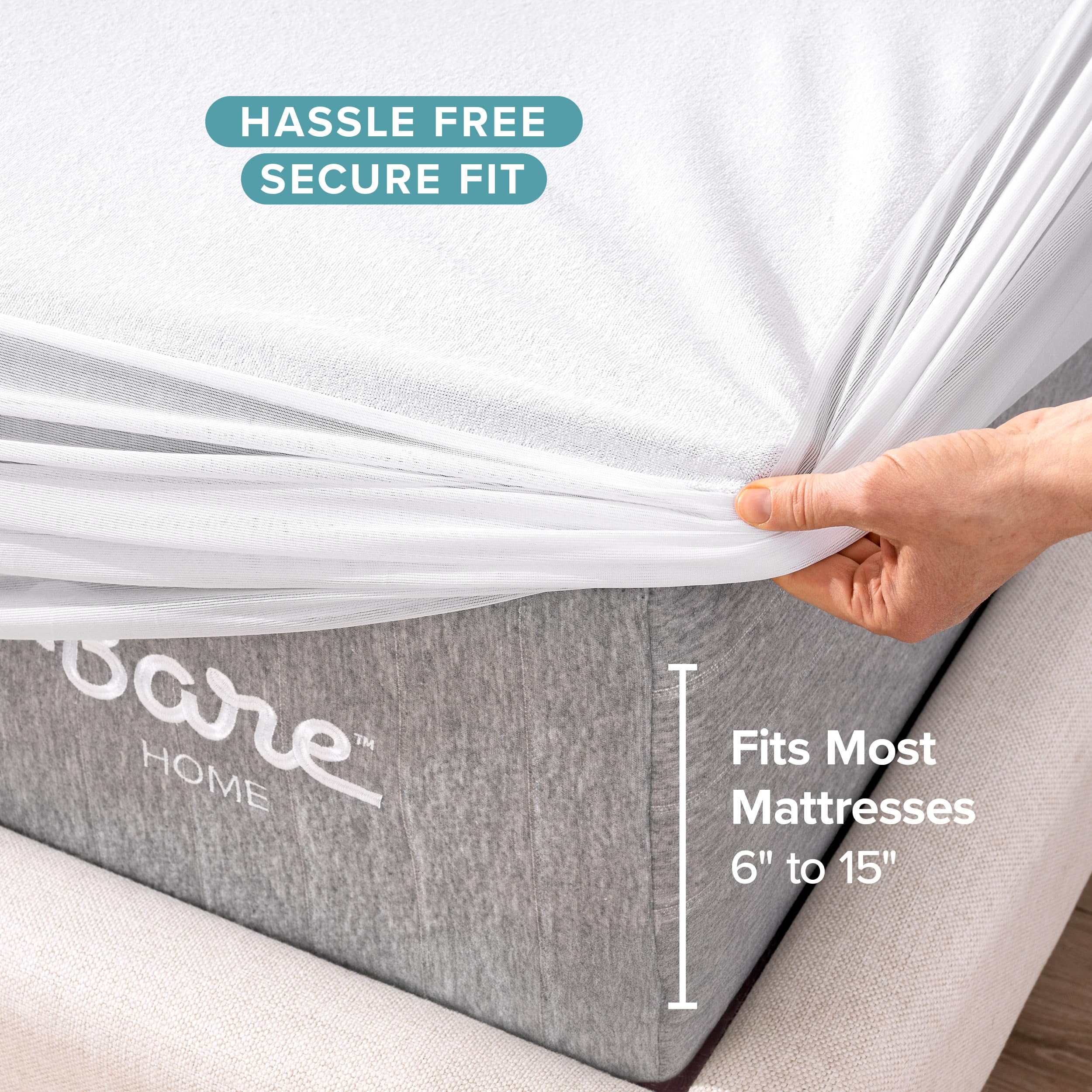 Bare Home waterproof layer closeup demonstrating leak protection