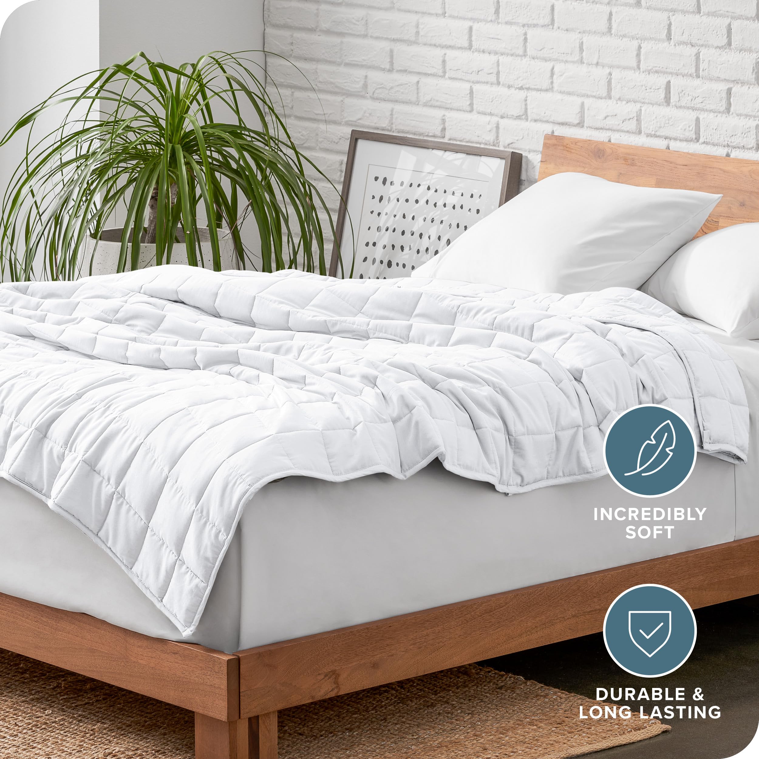 Bare Home 17 lb label and OEKO‑TEX tag showing certified, quality assurance