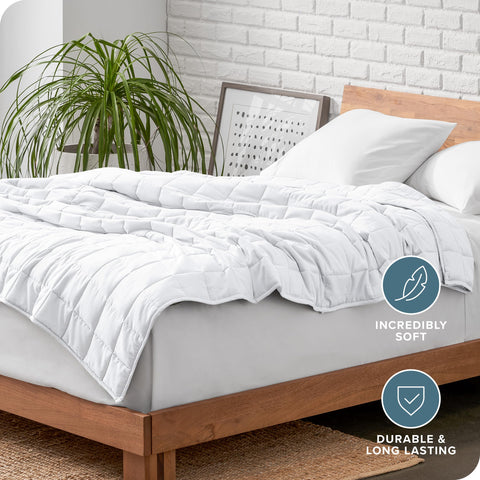 Bare Home 17 lb label and OEKO‑TEX tag showing certified, quality assurance
