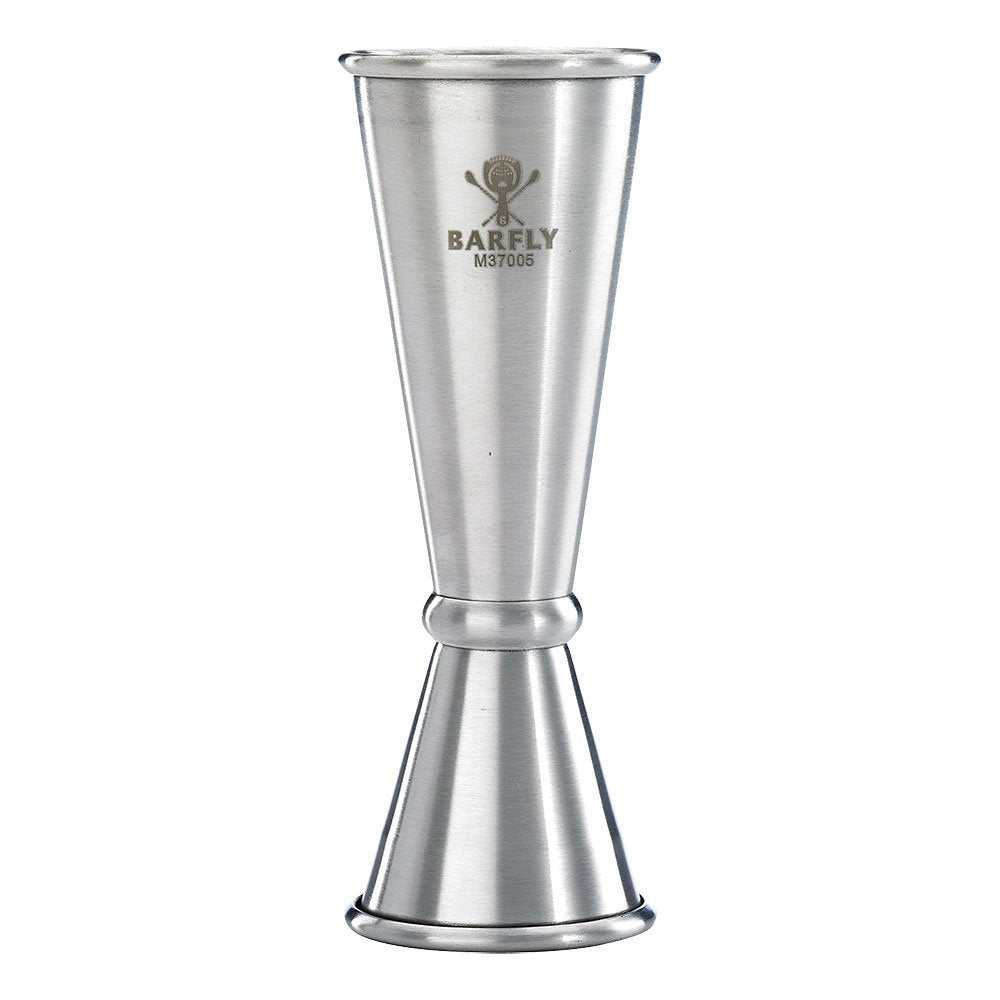 Barfly double jigger showing clear measurements for consistent cocktail pours