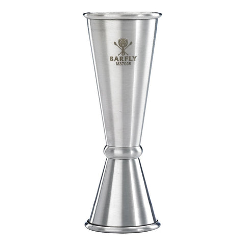 Barfly double jigger showing clear measurements for consistent cocktail pours