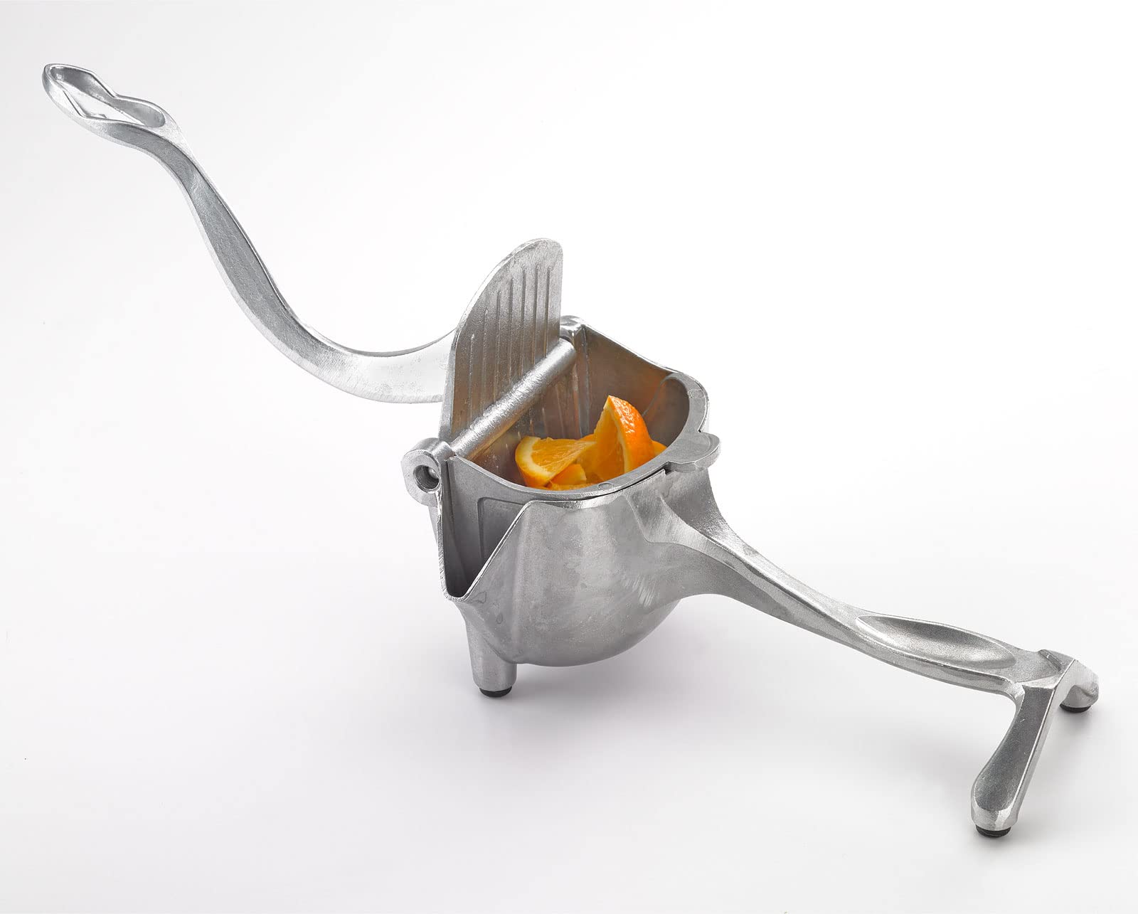 Barfly juicer aluminum finish close-up showing smooth texture and commercial durability