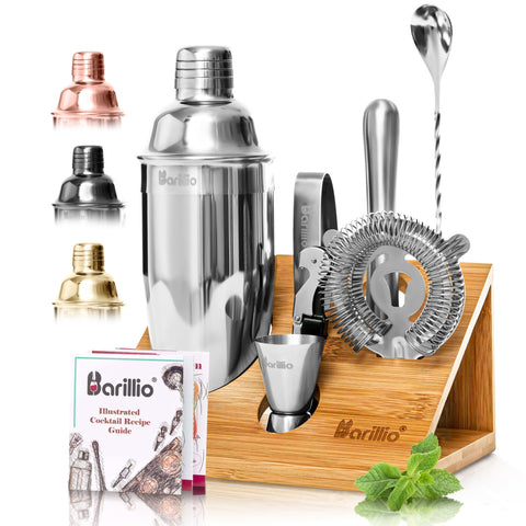 barillio front packaging and bamboo stand showing neat display and easy access