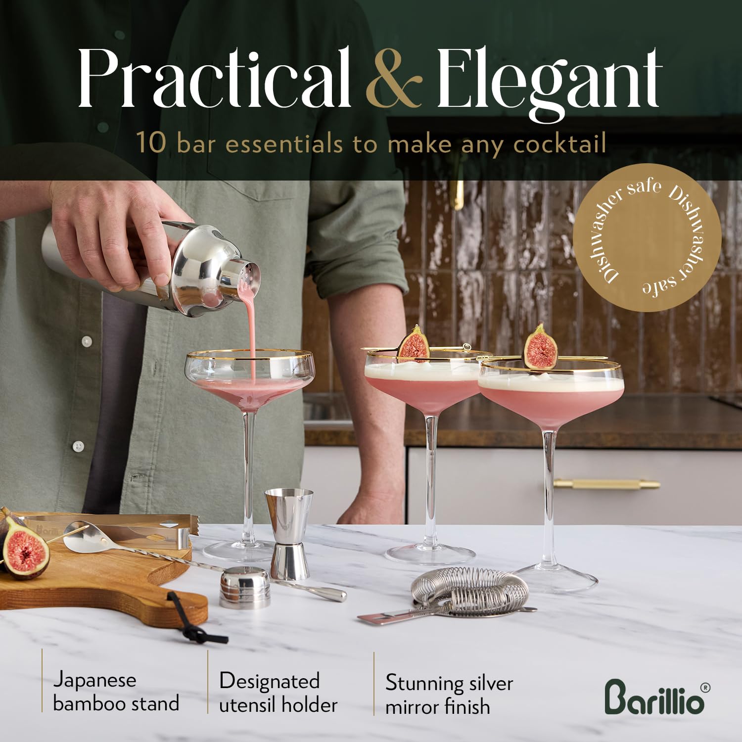 barillio muddler and long spoon detail for efficient crushing and stirring