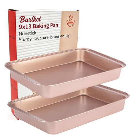 Barlket front view rose-gold pan showing clean edges and even finish for polished serving