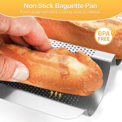 Barlket perforated surface closeup promoting crisp, golden crust