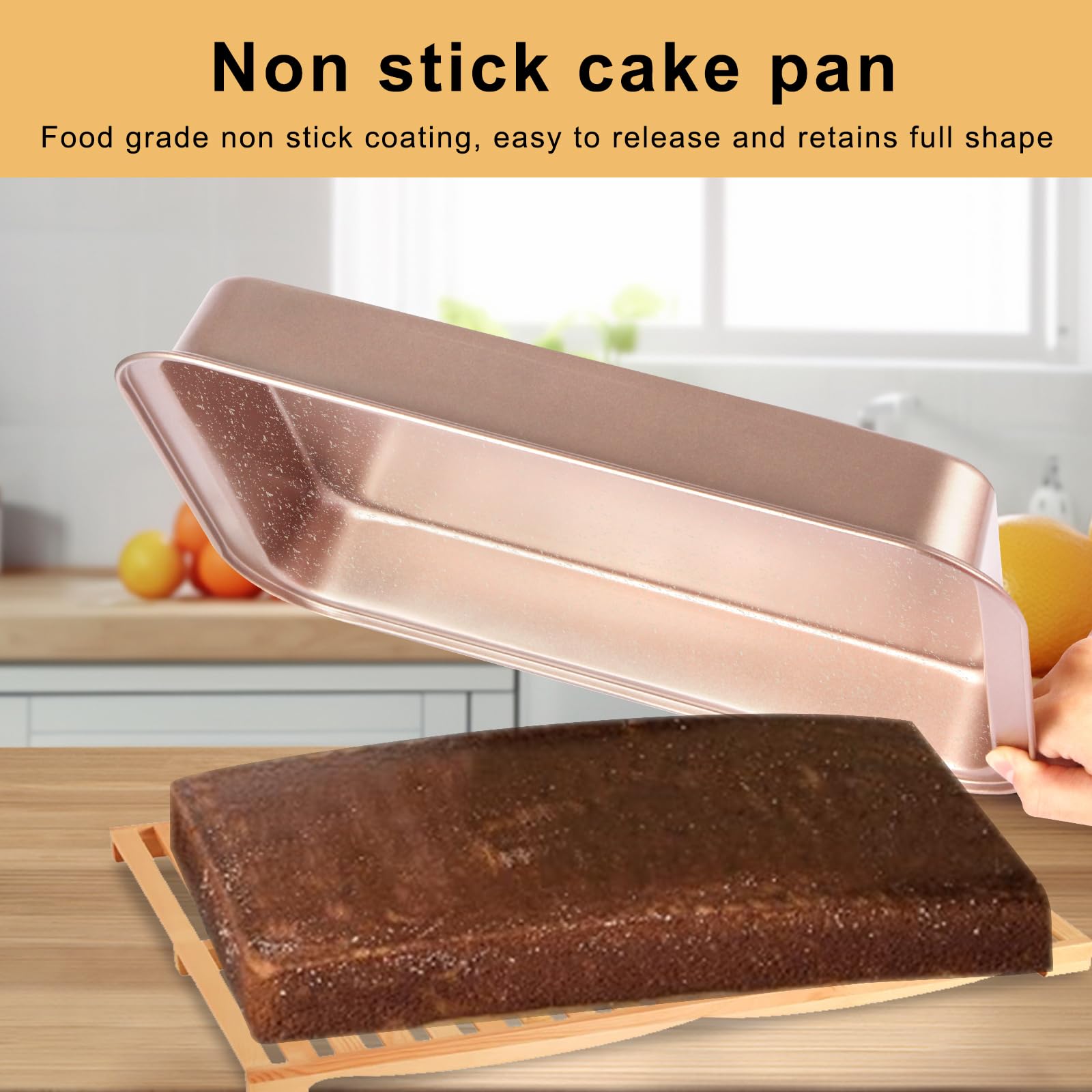 Barlket side profile highlighting depth and curved corners for easier release and cleaning