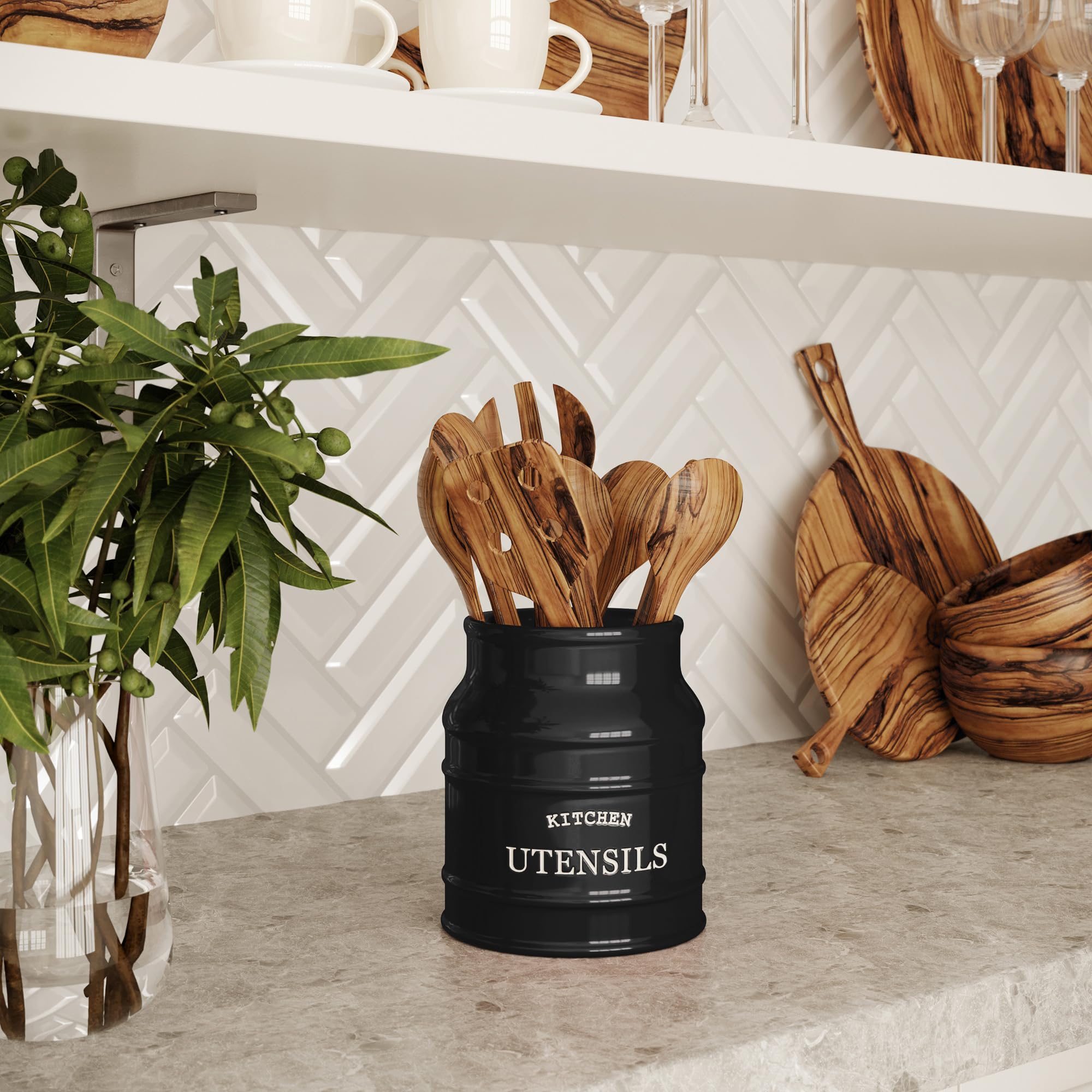 Barnyard Designs label close-up displaying product finish and food-safe note