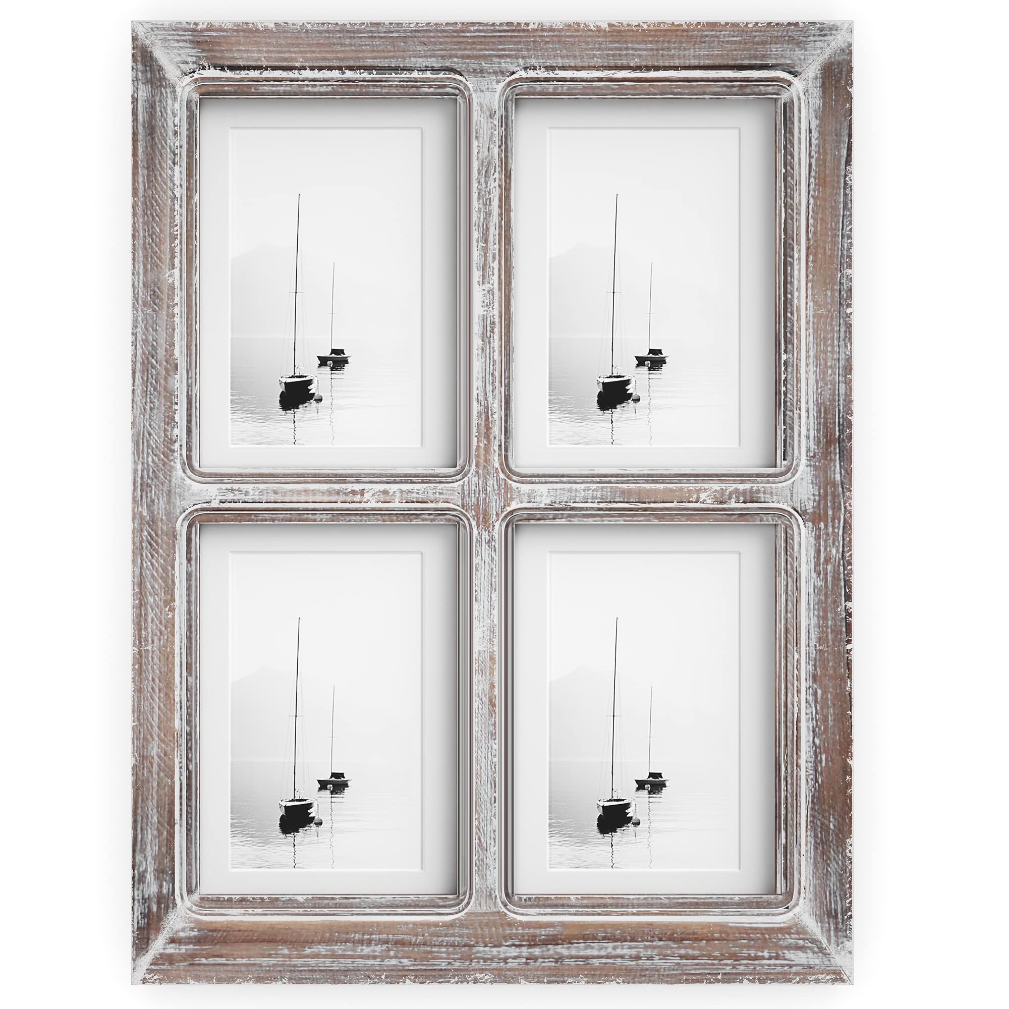 Barnyard Designs front view showing four-photo collage and rustic charm