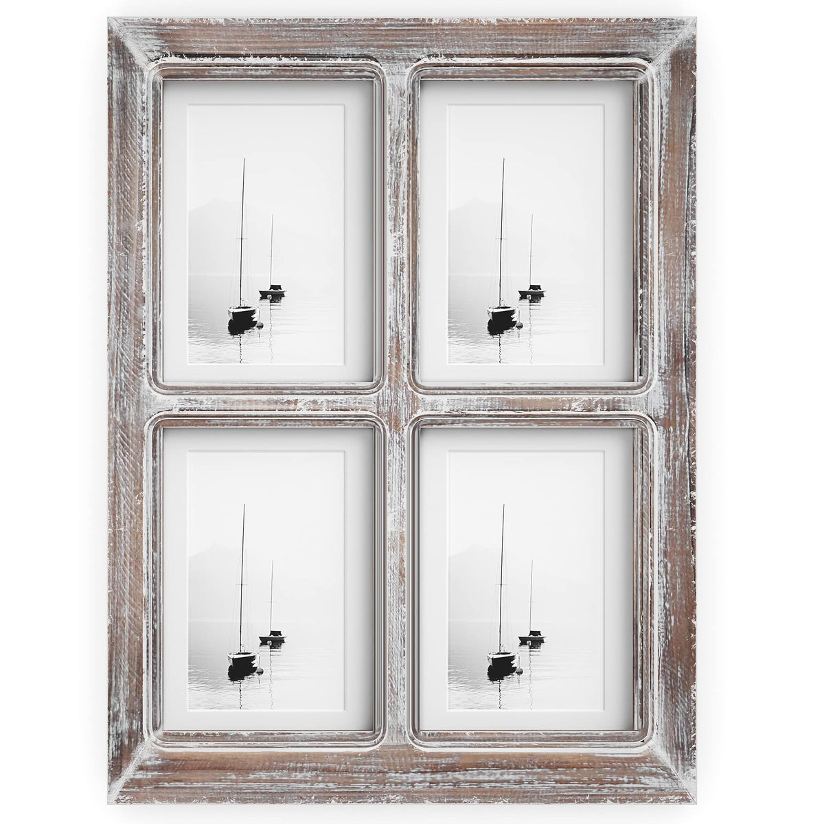 Barnyard Designs front view showing four-photo collage and rustic charm