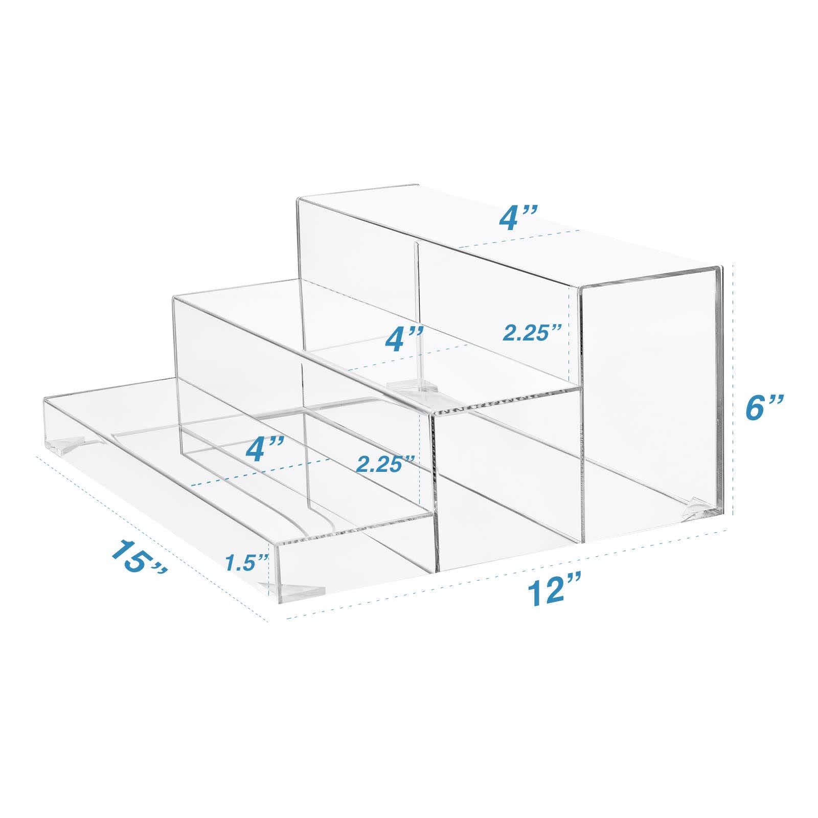 BARsics side profile showing tiered steps for improved visibility benefit