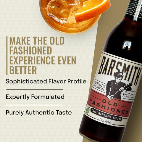 Barsmith bottle with cherries and orange peel highlighting natural flavors benefit
