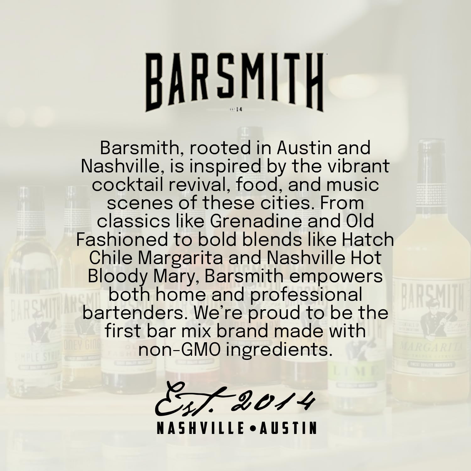 Close-up of Barsmith label and ingredient list showing clean ingredients benefit
